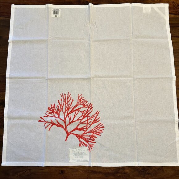 Kay Dee Designs Krinkle Flour Sack Kitchen Towel Coral Cotton 26" x 26" NWT! - Picture 1 of 3